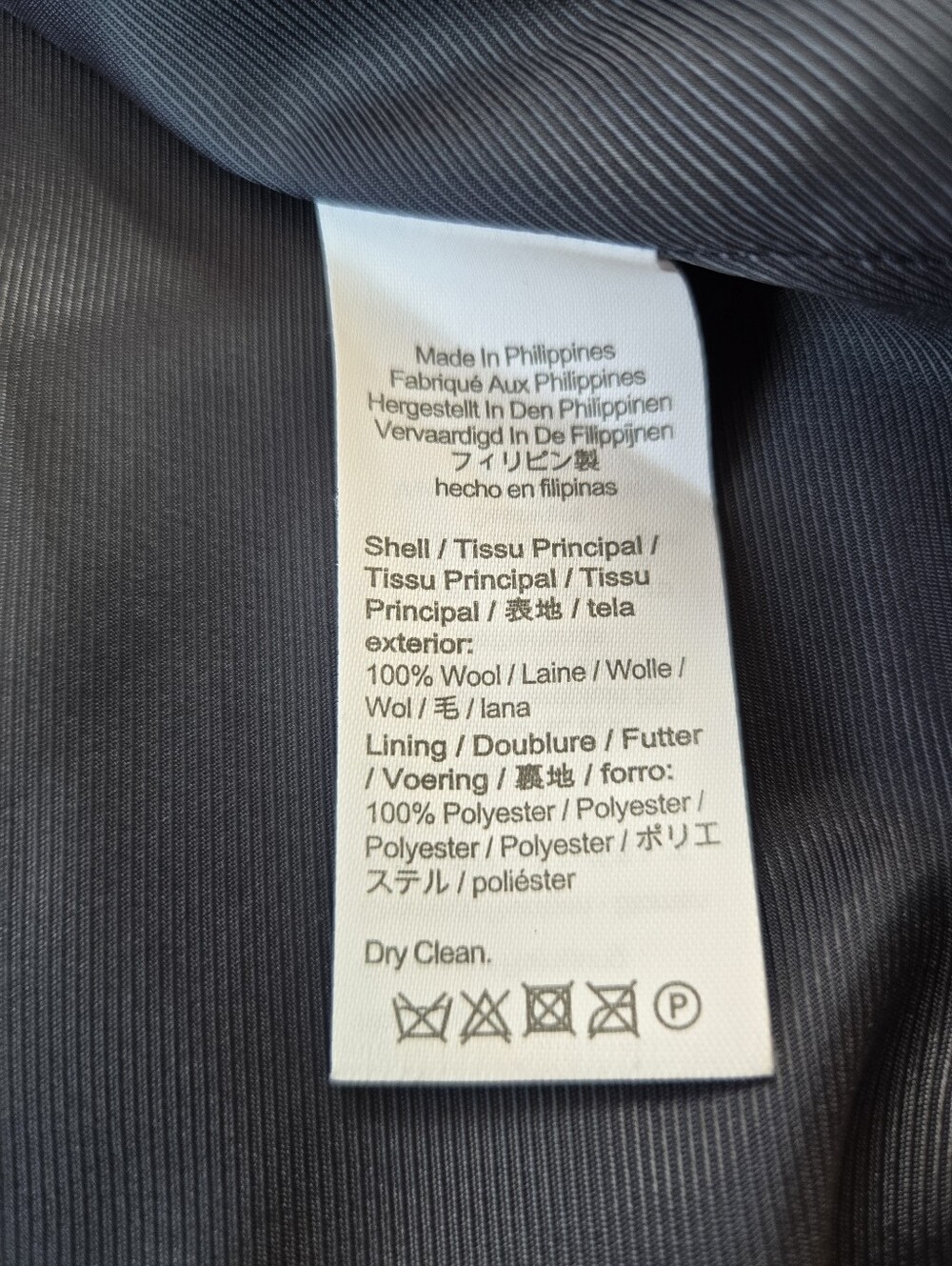 J.Crew Relaxed Lady Jacket in Double-Serge 100% Wool, Navy Blue, Size 10 - Picture 9 of 11